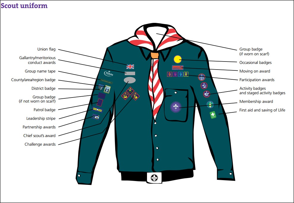 Badges and Uniform  1st Witley Scout Group